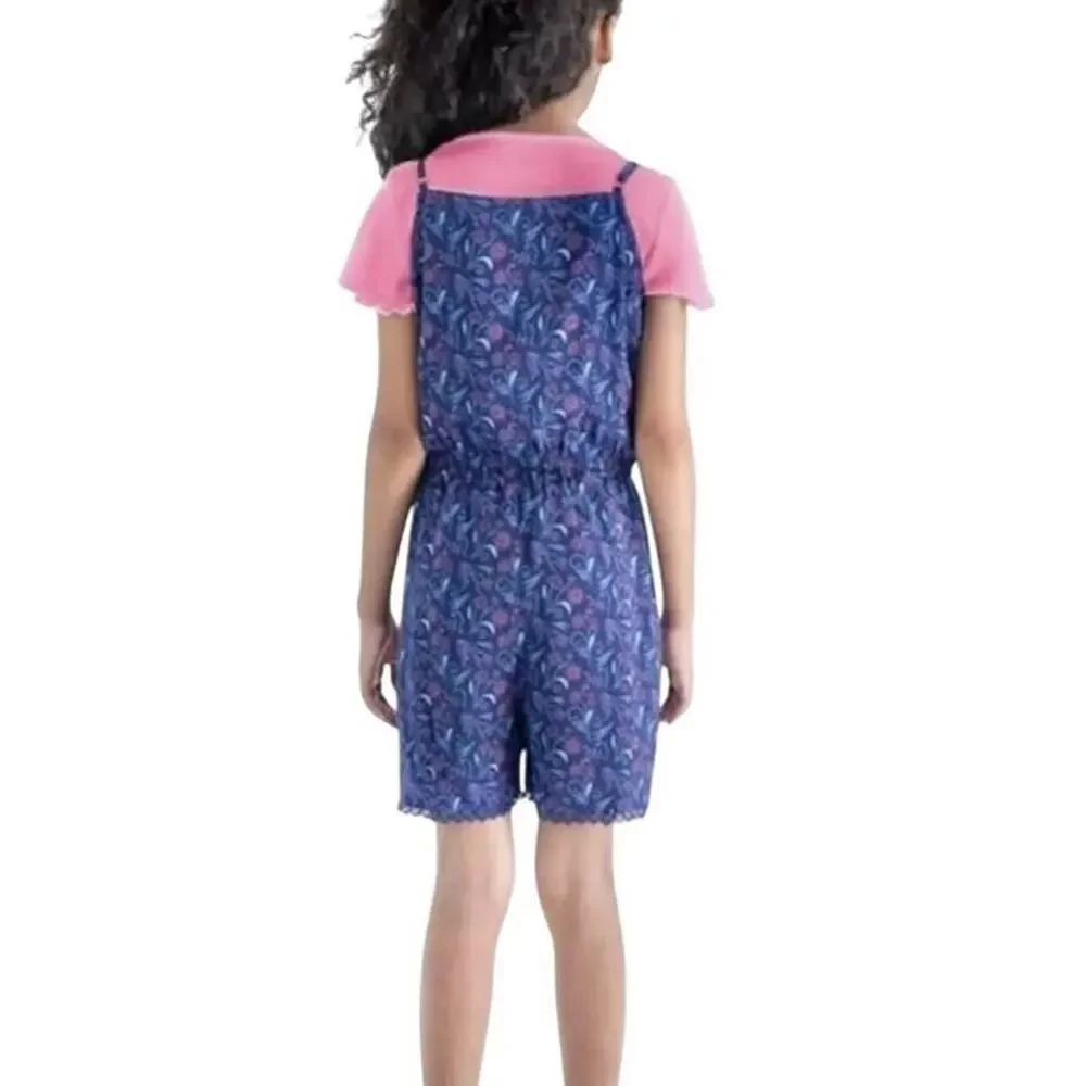 Blush by US Angels Girls Rompers Tops Floral Heart Gray Pink Blue 3 Sets NWT